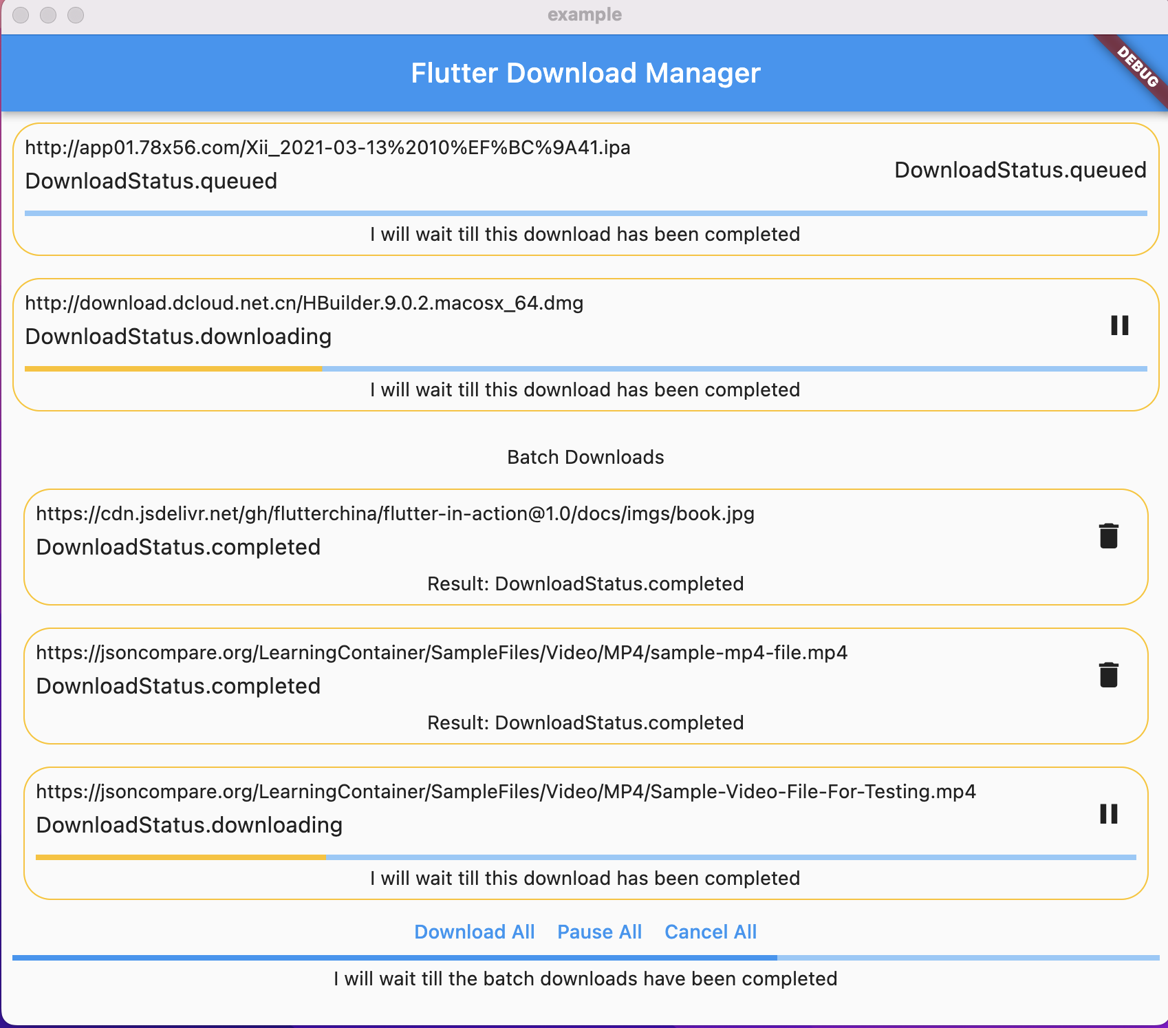 Download Manager Example alt Example